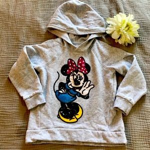 DISNEY JUMPING BEANS sequin Minnie Mouse hoodie 4T